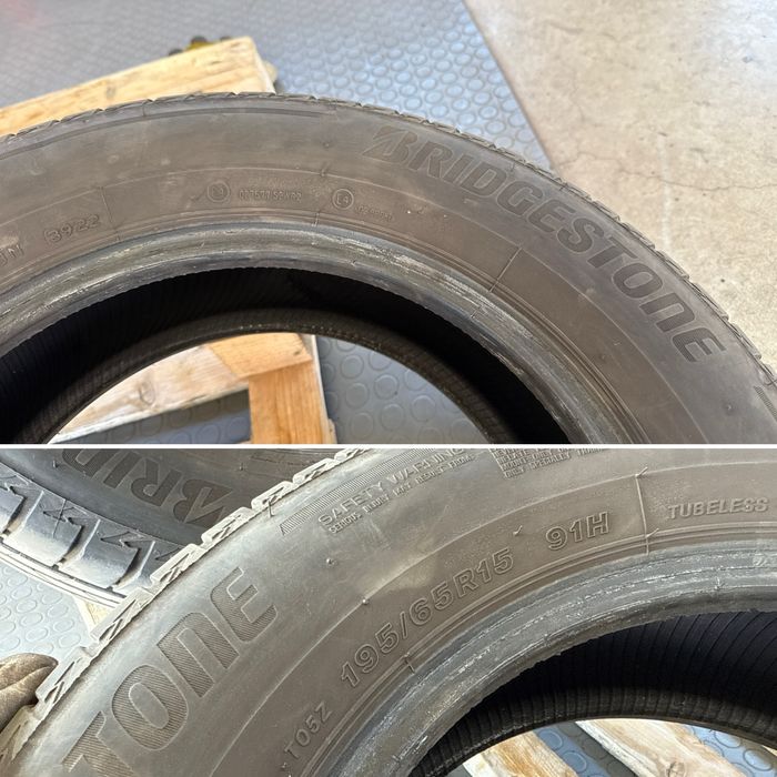 4бр. ОТЛИЧНИ Летни Гуми 195/65R/15 -BRIDGESTONE- DOT:3922- 6.2мм.