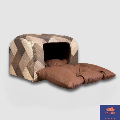 Чудесно легло за любимци LISA (Кафяво / Бежово Каре)