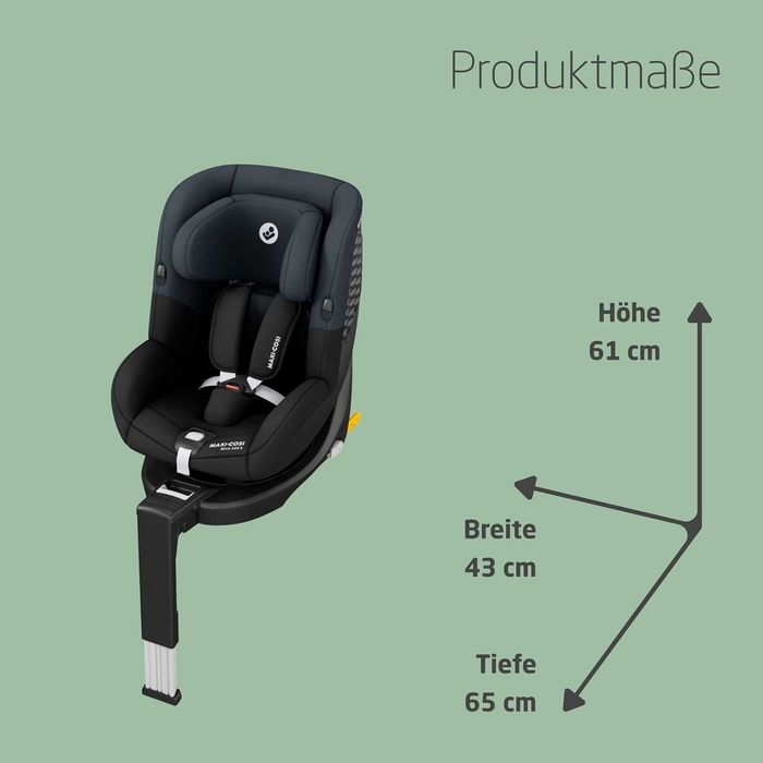 Ново Детско Бебешко Столче за Кола, 0м-4г, Mica 360 S, 8551104110, Tonal Black, 2 години Гаранция