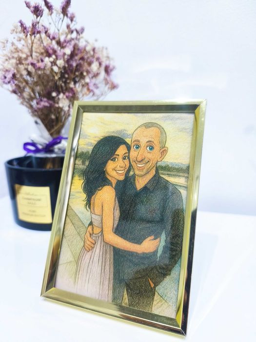 Caricatură in ramă, cadou Crăciun