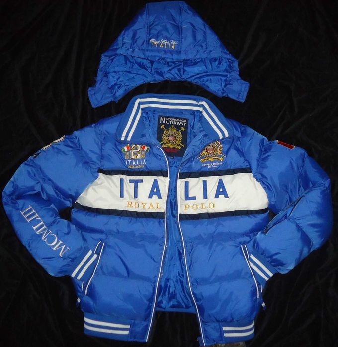 Geaca groasa barbateasca pufoaica gluga 5 buzunare Geographical Norway