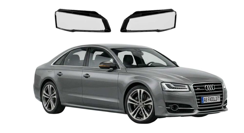 Стъкла за фар Audi A8 D4 Fаce 2014-2018, Капаци за фар A8 D4 Фейс