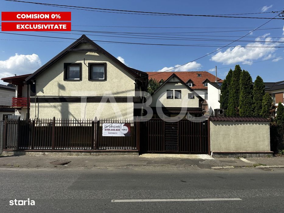 Casa individuala de vanzare acces auto in curte pe malul Cibinului