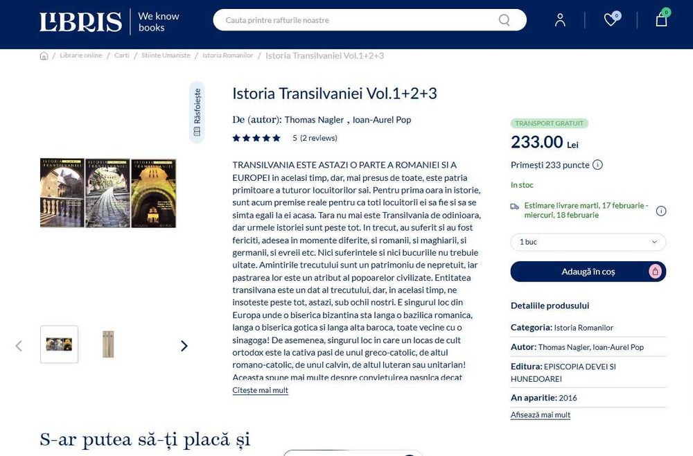 Istoria Transilvaniei - 1+2+3, Ioan-Aurel Pop, Thomas Nagler