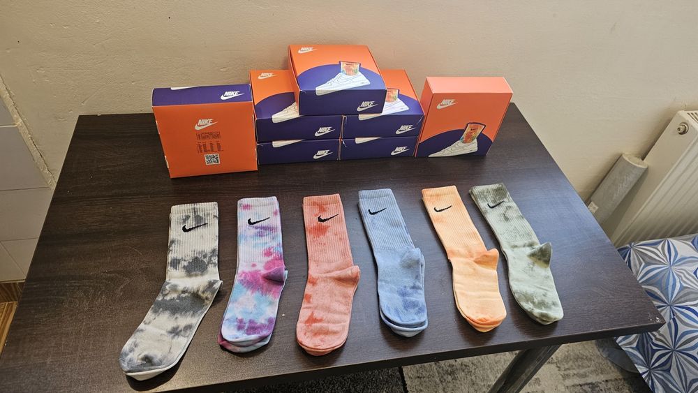 Set 6 Perechi Şosete Nike Tie-Dye - Ediție Limitată - NΟΙ