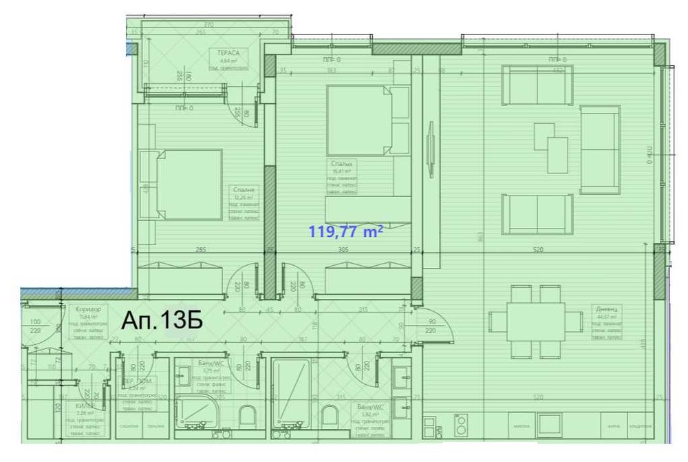 Продава се Тристаен апартамент в Карлово - 135 кв.м за 614 €/кв.м - Снимка #9