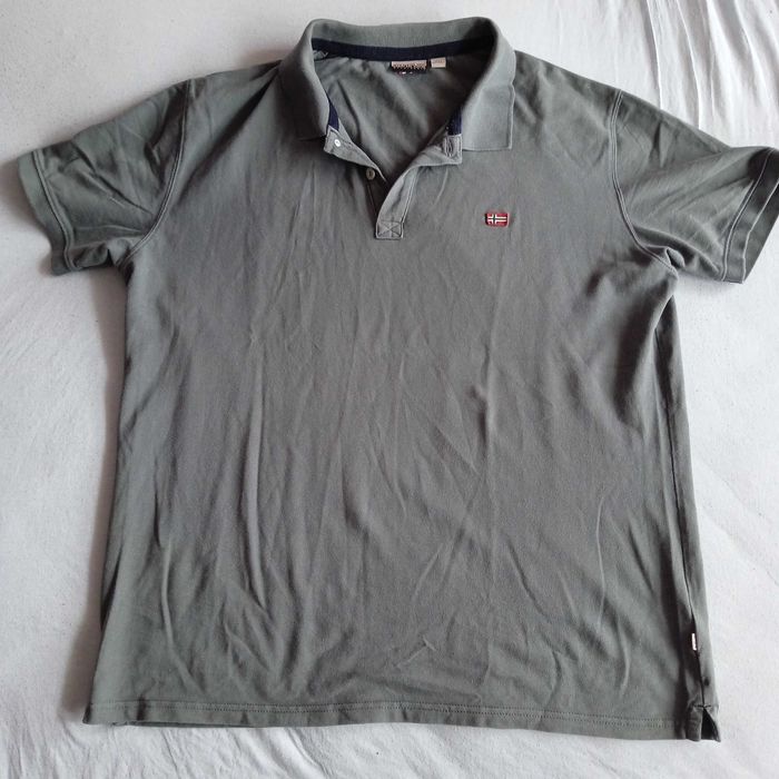 !%!ИЗГОДНО!%! КАТО НОВ NAPAPIJRI 2-3XL Polo-Shirt 100% оригинален поло-шърт тениска с яка Напапири