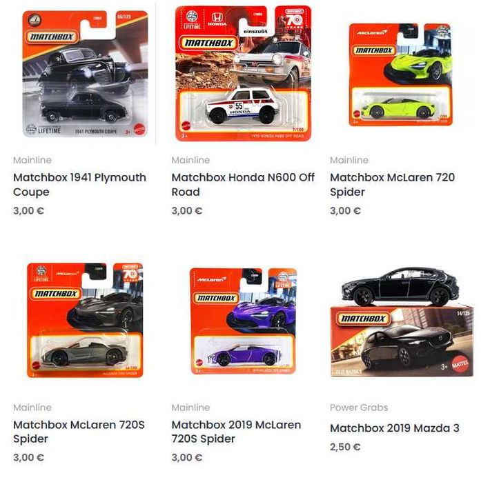 Matchbox, MiniGT, Pop Race, Tarmac Works, Tomica, Welly (1:64 нови)