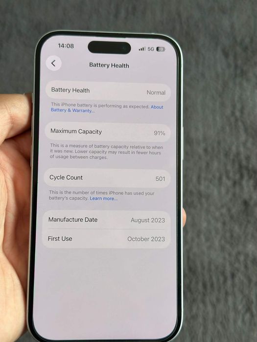 Schimb iPhone 15 , 91% baterie