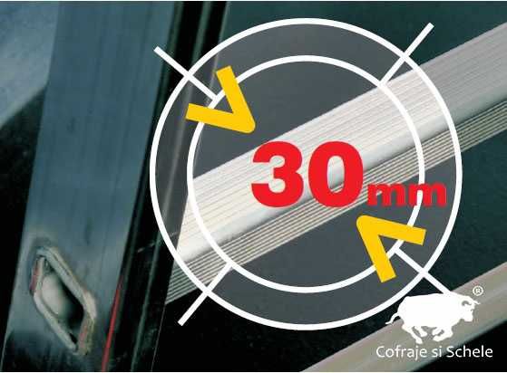 Scara aluminiu, 3 elemente x 14 trepte, 4,10m stransa, lungime 9.5m