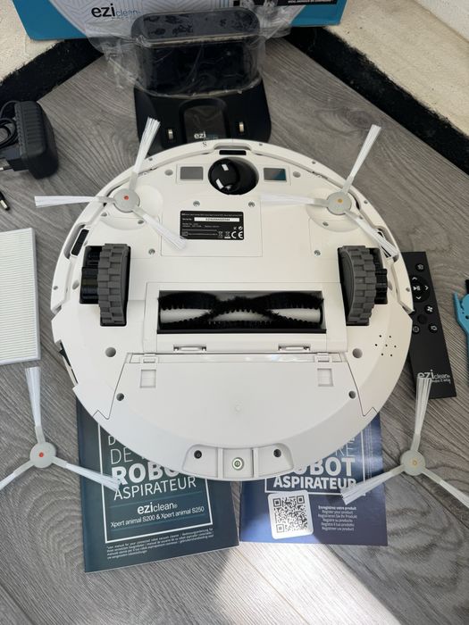 Прахосмукачка Робот ЕziClean Xpert Animal S200 (LiDAR, За косми и козина, Бяла)
