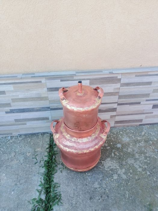 Vand cazan de tuica, 20 litri, cupru curat, cu racitor tip spirala, fa