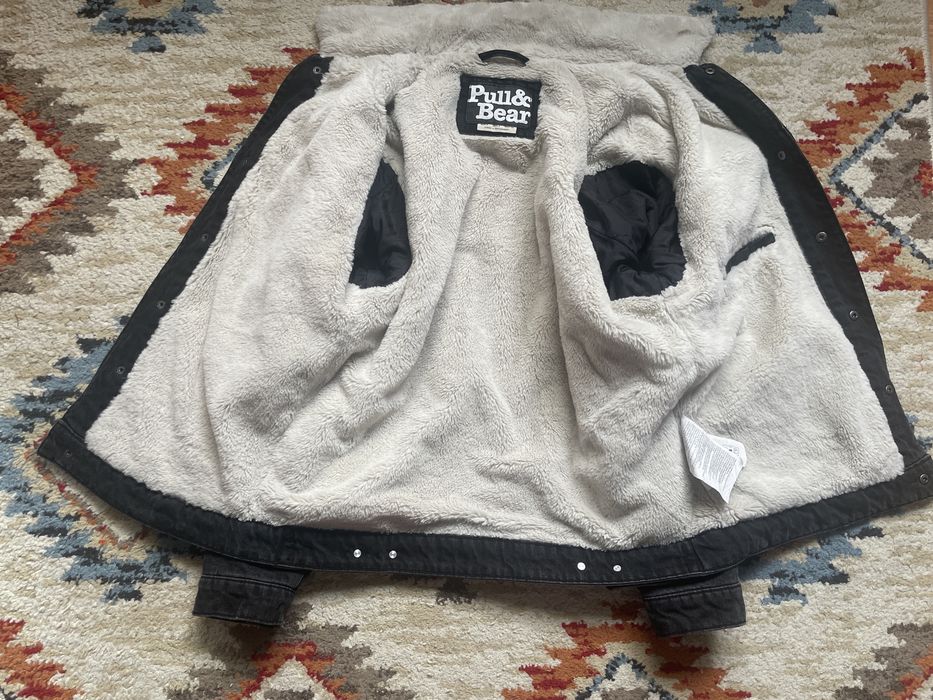 Jachetă din Blugi Pull&Bear cu Blană (Sherpa)