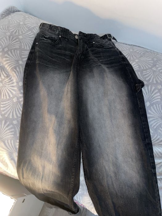 Черно Сиви широки-Baggy Дънки