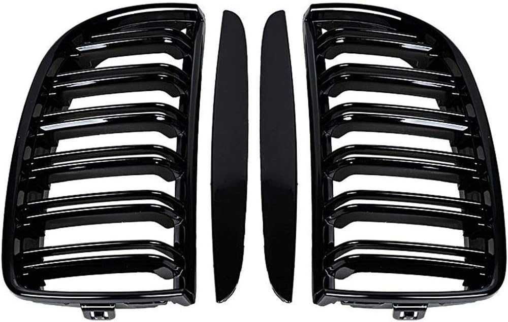 Решетки Бъбреци за BMW 3 серия E90 E91 05-08г. Черен Гланц Двойни