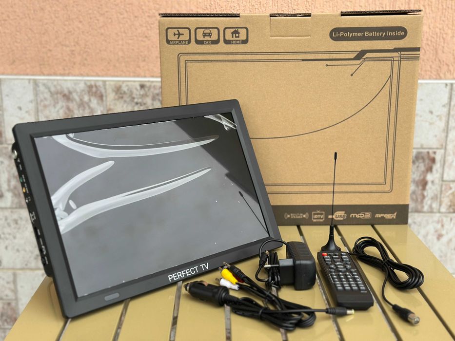Преносим цифров телевизор PERFECT TV – 14" HDMI/USB/AV, 12V/220V