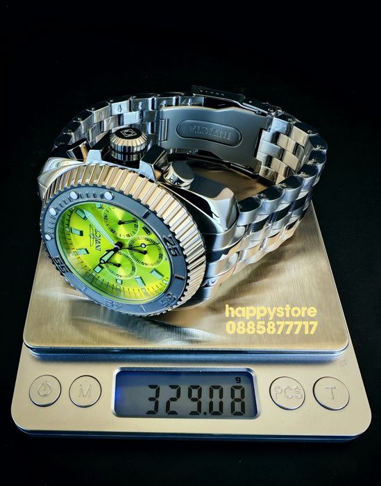 INVICTA Fury Silver green dial 50 mm, Инвикта нов ръчен часовник