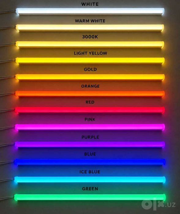 Гибкая неоновая LED лента на 220/12V (neon flex, подсветка метражная)