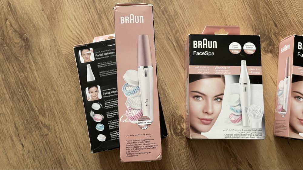 Epilator Facial Braun Facespa + 4 Perii Curatare Fata Nou Sigilat