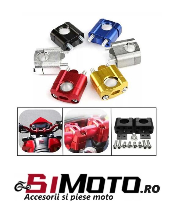 Inaltatoare ghidon de la 22 la 22/28mm adaptor moto suporti inaltator