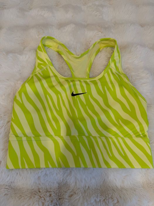 Оригинальный спортивный бра Nike Dri-Fit, зебра-принт, размер S