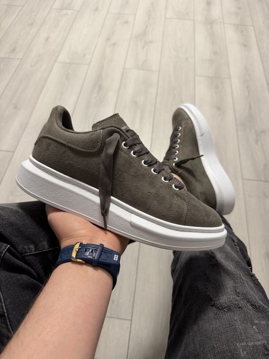 Adidasi Barbati Alexander Mcqueen Gri & Alb!