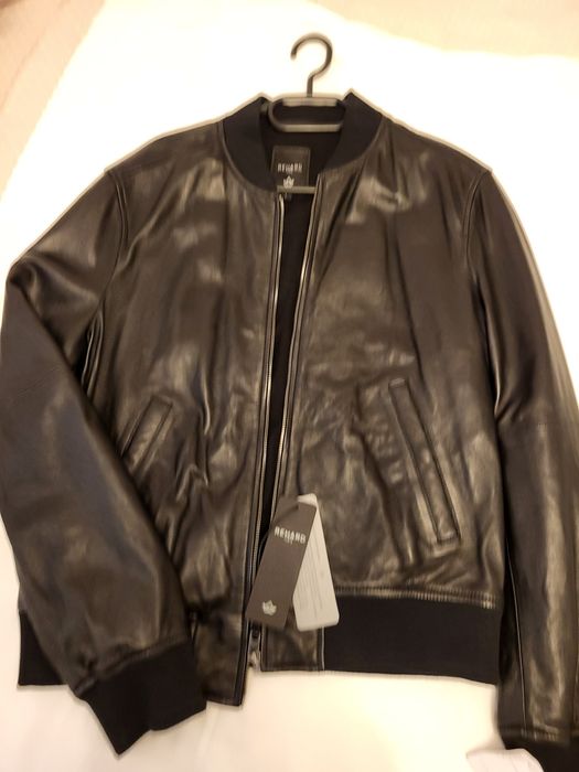 Geaca de piele neagra noua Rehard