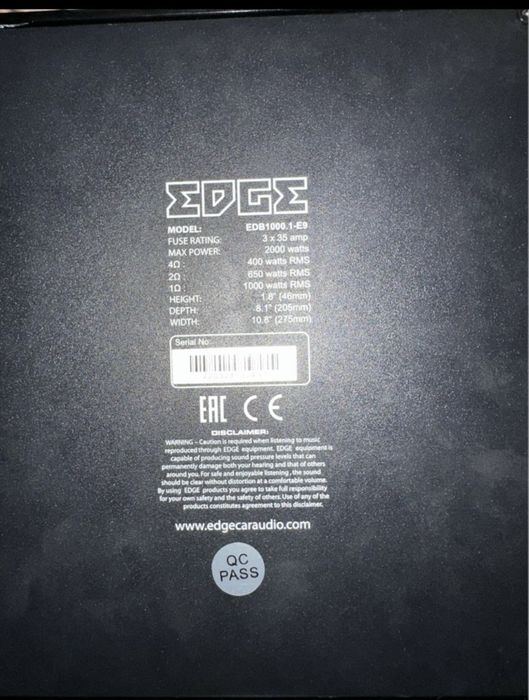 Vând amplificator auto EDGE