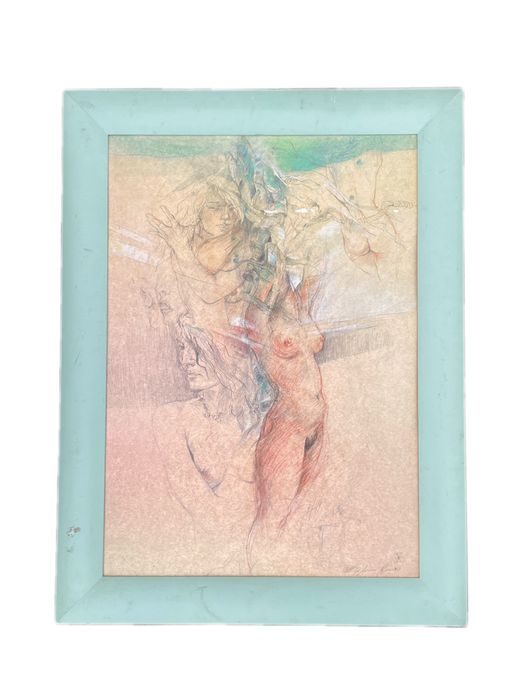Tablou / Gravură înrămată Mircia Dumitrescu – Studiul nudului (Print / Gravură)