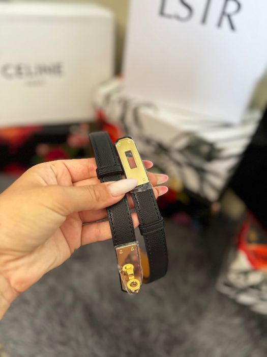 Колан естествена кожа с кутийка Kelly