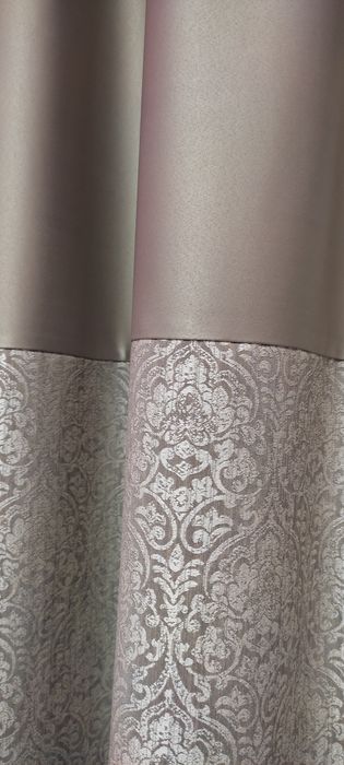 Два броя уникални завеси от качествен блекаут декориран с жакард