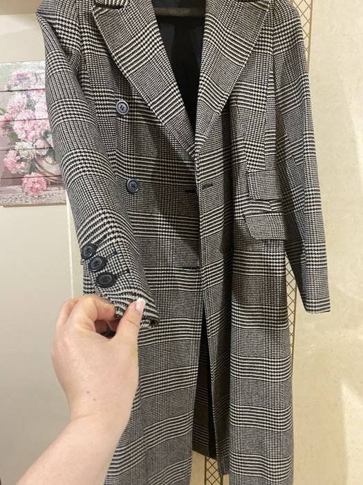 Пальто клетка россия шерсть