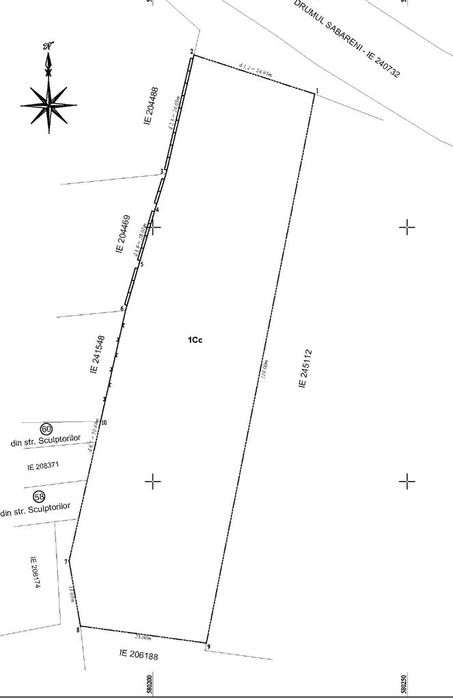 Teren – 3.100 mp – Zona Giulești – Deschidere 25 ml la Drumul Săbăreni