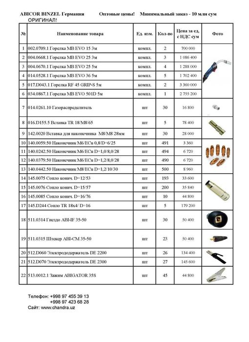 Горелка сварочная Abicor Binzel. АКЦИЯ !!! ЦЕНА ЧТО НАДО !!!