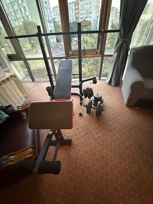 Banca Fitness Multifunctionala ca noua! + gantere, +greutati