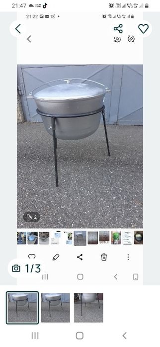 Vând Ceaune noi de aluminiu alimentar cu capace de 6l  8l  10l  16l  25l  40l