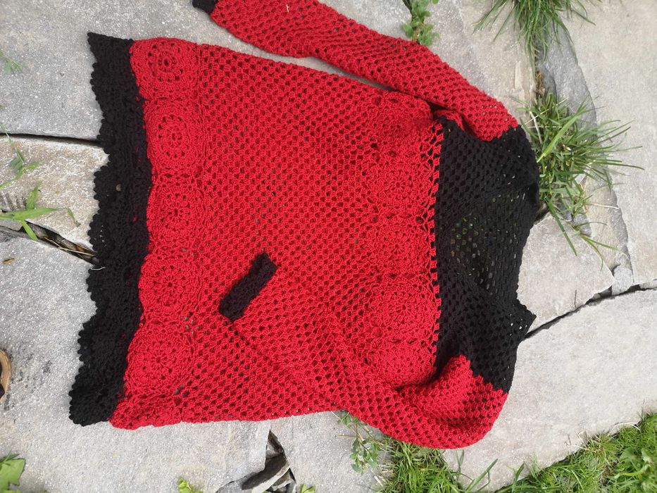 Pulover crosetat manual