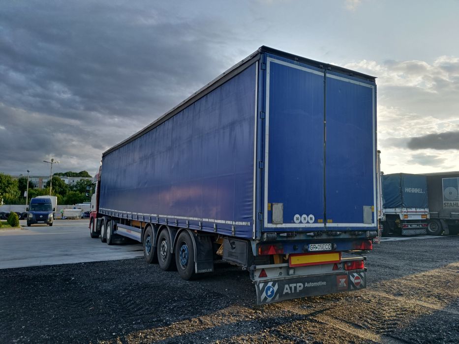 MAN 480 XXL Cap tractor 3 axe și Remorca cu canal