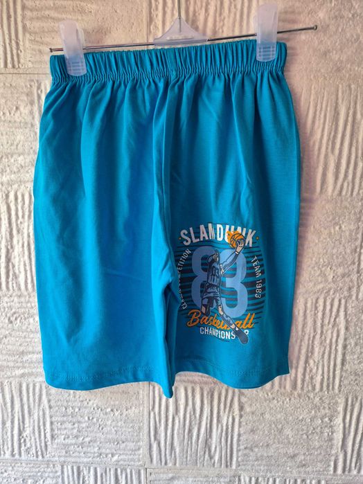 Compleu băieți nou, tricou + pantaloni, albastru, 8-9 ani (140)