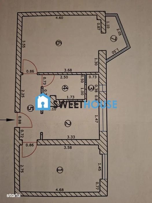 2 Camere Decomandat | Etaj 2 | Zona AFI Brașov – Centrul Civic (e