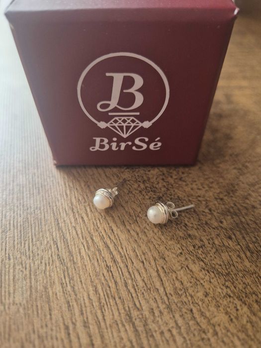 Естествени бели перли- комплект