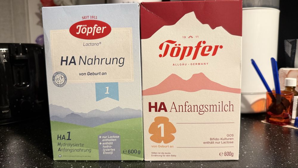 Lapte praf Topfer HA1 600g 2 bucati