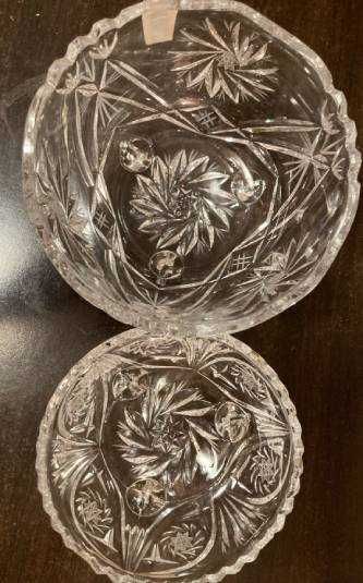 Кристална ваза,  кристална купа, стъклена ваза