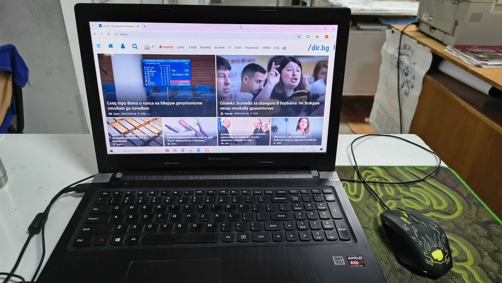 Стар Лаптоп Леново lenovo g50 !!БЕЗ ХАРД ДИСКА!! ПРОБЛЕМ С ПАНТИТЕ