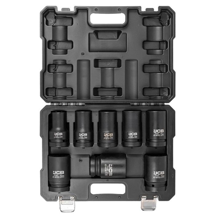 Дълбоки ударни вложки 1” цол комплект 8части JCB TOOLS