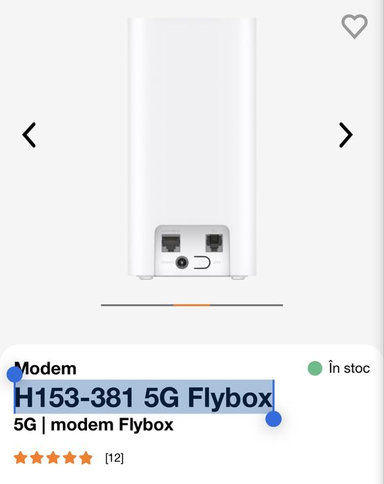H153-381 5G Flybox modem router cartela