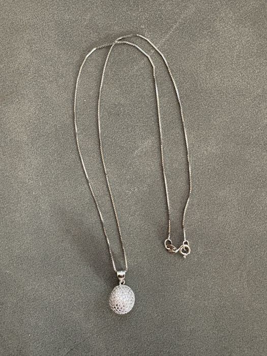 Сребърен комплект колие + обеци 925 проба