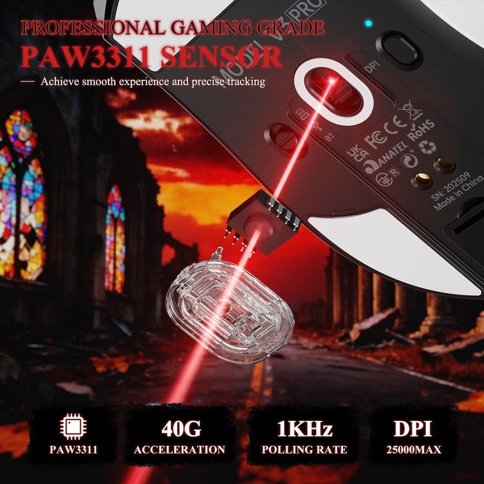 NEW Attack shark V3pro Gaming wireless mouse 25000 dpi