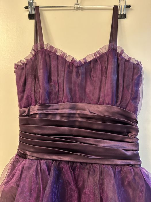 Rochie de seara XS/S, mov, lungime medie