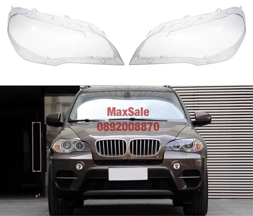 Капаци фарове стъкла bmw e70 e71 x5 x6 бмв е70 е71 (06-14)